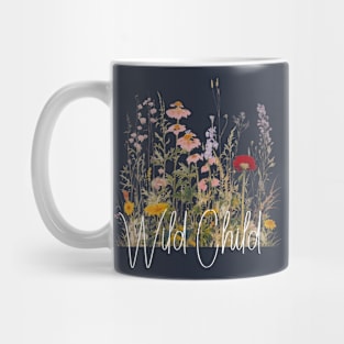 Flower Painting Art Ukiyoe Japanese Wild Child Boho Mug